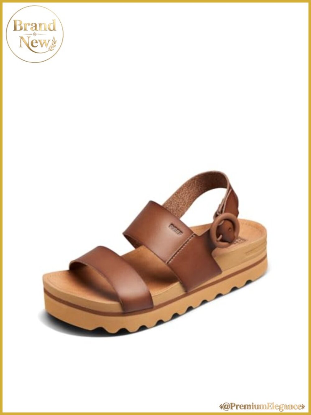 Reef Women's Platform Slide Sandal Vegan Leather Buckle Backstrap